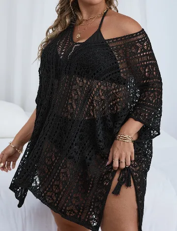 Rochie de plaja SHEIN CURVE, negru