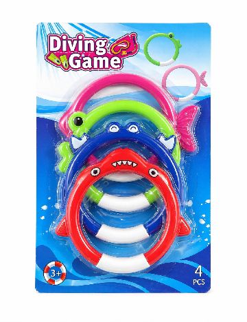 Set jucarii pentru piscina 4 bucati ACTION, mix culori