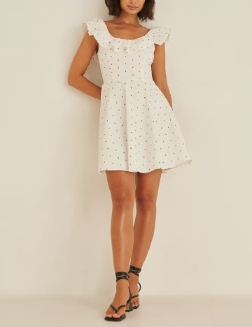 Rochie scurta NA-KD, alb