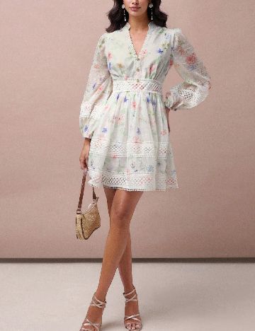 Rochie scurta SHEIN, floral print