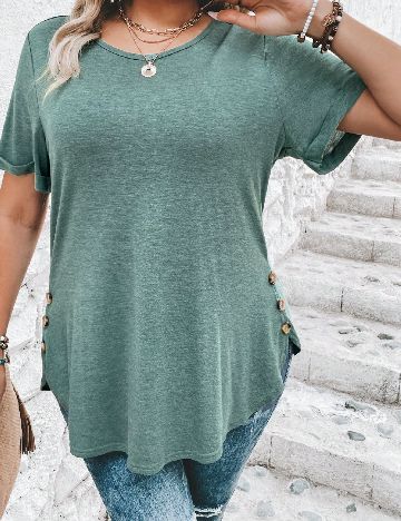 Bluza SHEIN CURVE, verde