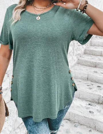 Bluza SHEIN CURVE, verde