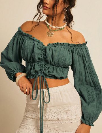 Top SHEIN CURVE, verde