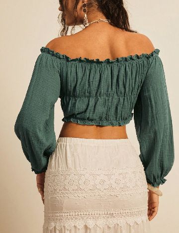 Top SHEIN CURVE, verde