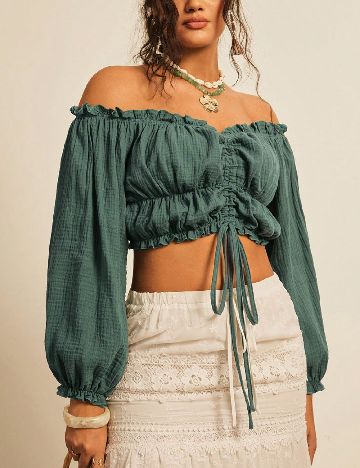 Top SHEIN CURVE, verde