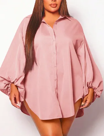 Rochie scurta SHEIN CURVE, roz