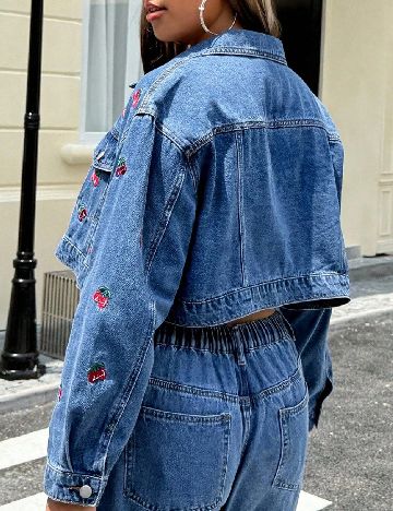 Jacheta SHEIN CURVE, albastru