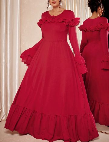 Rochie lunga SHEIN CURVE, rosu