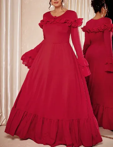 Rochie lunga SHEIN CURVE, rosu