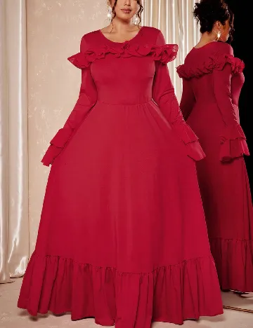 Rochie lunga SHEIN CURVE, rosu