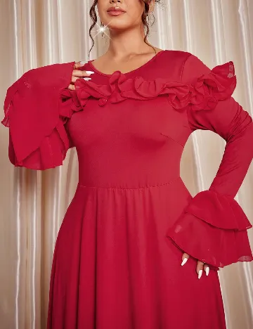 Rochie lunga SHEIN CURVE, rosu