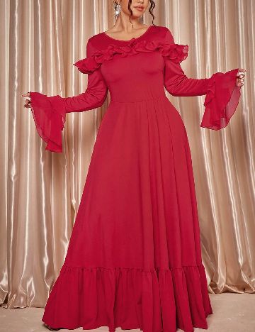 Rochie lunga SHEIN CURVE, rosu