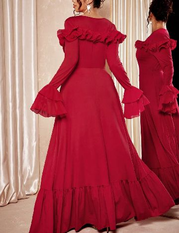 Rochie lunga SHEIN CURVE, rosu