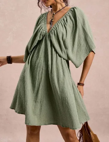 Rochie scurta SHEIN CURVE, verde