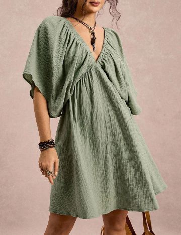 Rochie scurta SHEIN CURVE, verde
