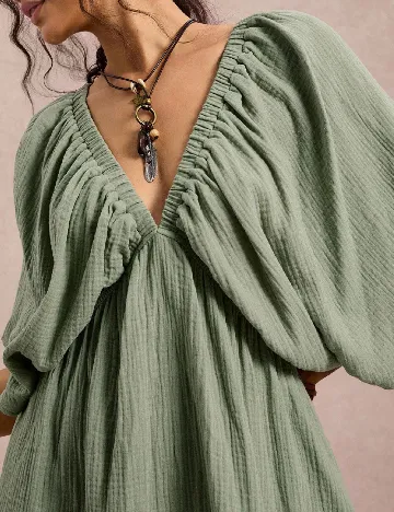 Rochie scurta SHEIN CURVE, verde