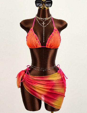 Costum de baie SHEIN, portocaliu/roz