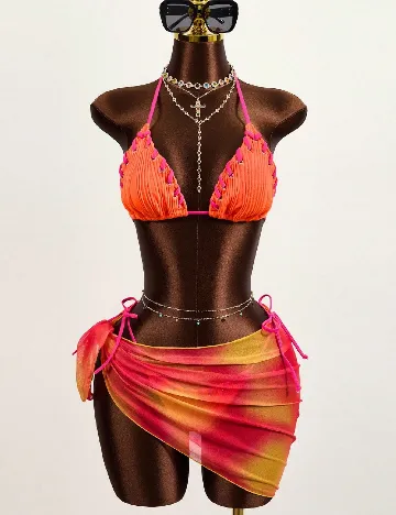 Costum de baie SHEIN, portocaliu/roz