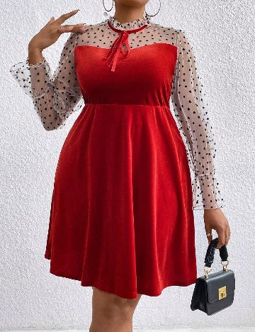 Rochie scurta SHEIN CURVE, rosu