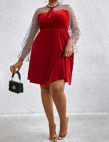 Rochie scurta SHEIN CURVE, rosu