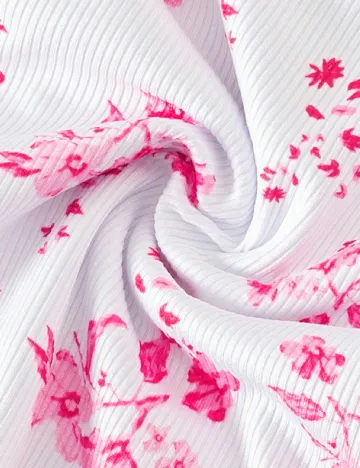 Costum de baie SHEIN CURVE, alb/roz