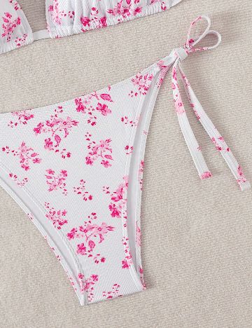 Costum de baie SHEIN CURVE, alb/roz