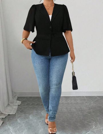 Bluza SHEIN CURVE, negru