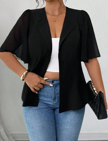 Bluza SHEIN CURVE, negru