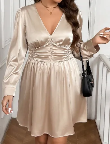 Rochie scurta SHEIN CURVE, bej