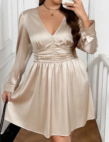 Rochie scurta SHEIN CURVE, bej