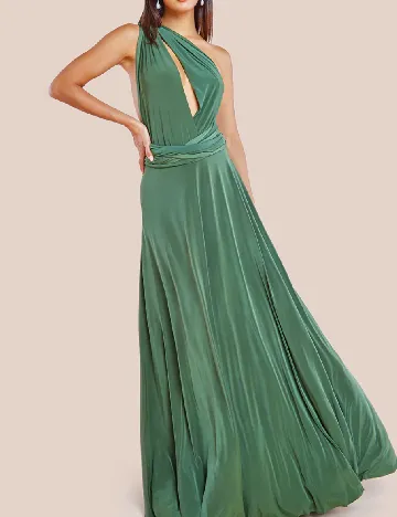 Rochie lunga Goddiva, verde