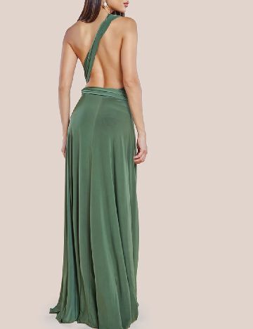 Rochie lunga Goddiva, verde