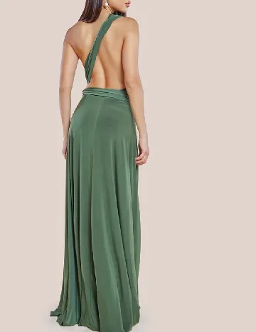 Rochie lunga Goddiva, verde