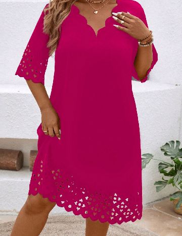 Rochie medie SHEIN CURVE, roz