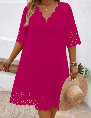 Rochie medie SHEIN CURVE, roz