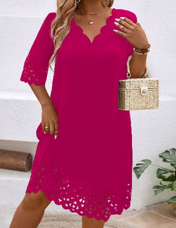 Rochie medie SHEIN CURVE, roz