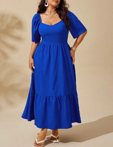 Rochie lunga SHEIN CURVE, albastru