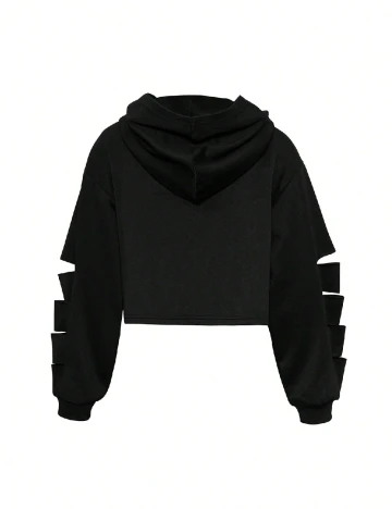 Hanorac Shein Kids, negru