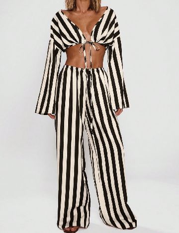 Top Musera, crem/negru