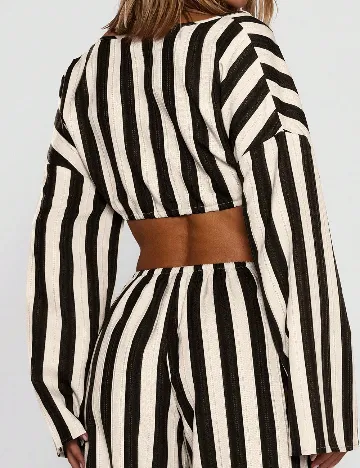 Top Musera, crem/negru