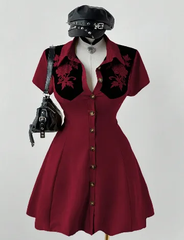 Rochie scurta SHEIN CURVE, rosu