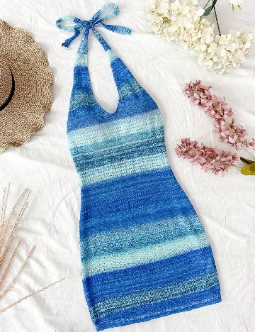 Rochie de plaja SHEIN, albastru