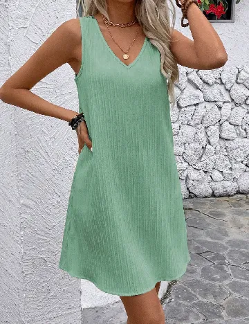 Rochie scurta SHEIN CURVE, verde