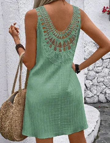 Rochie scurta SHEIN CURVE, verde