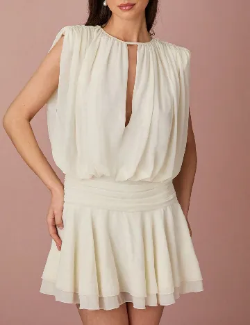 Rochie scurta SHEIN, ecru