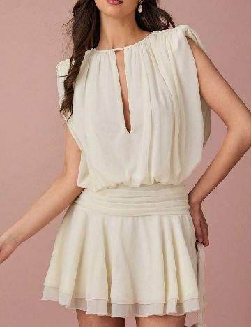 Rochie scurta SHEIN, ecru