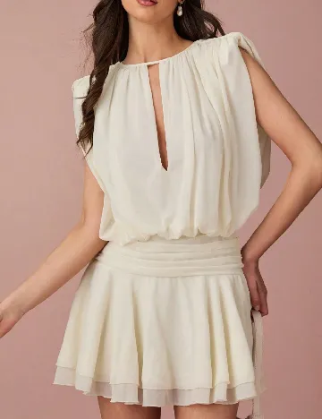 Rochie scurta SHEIN, ecru