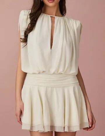 Rochie scurta SHEIN, ecru