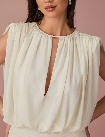 Rochie scurta SHEIN, ecru