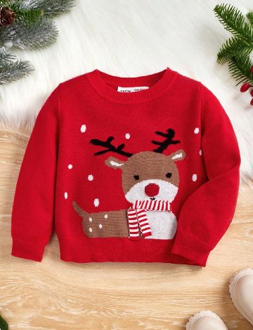 Pulover Shein Kids, rosu